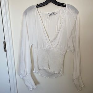 White Blouse, Medium, Open Back